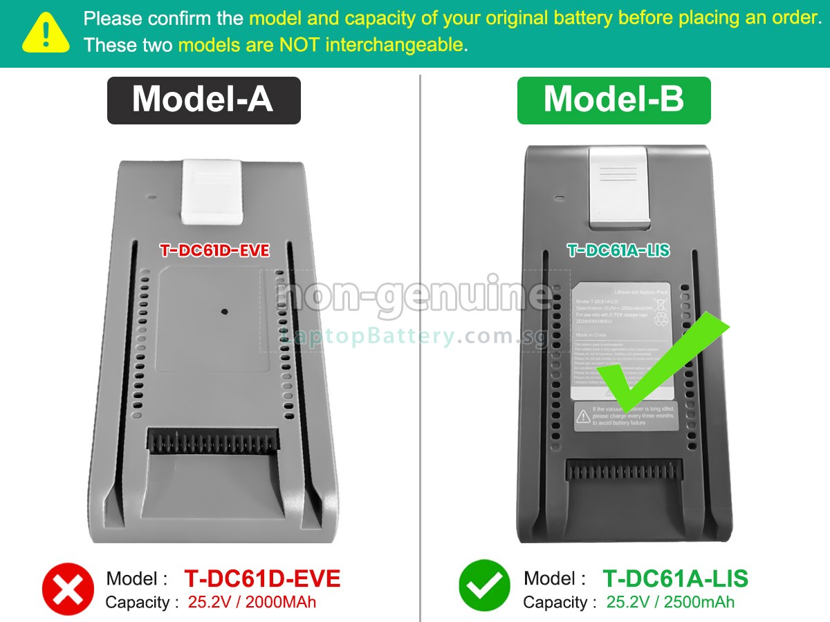 replacement JIMMY H8 FLEX battery