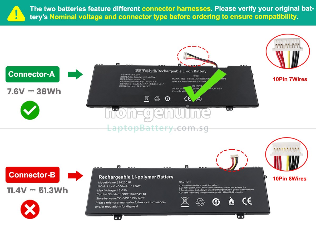 replacement Jumper 6282301P battery