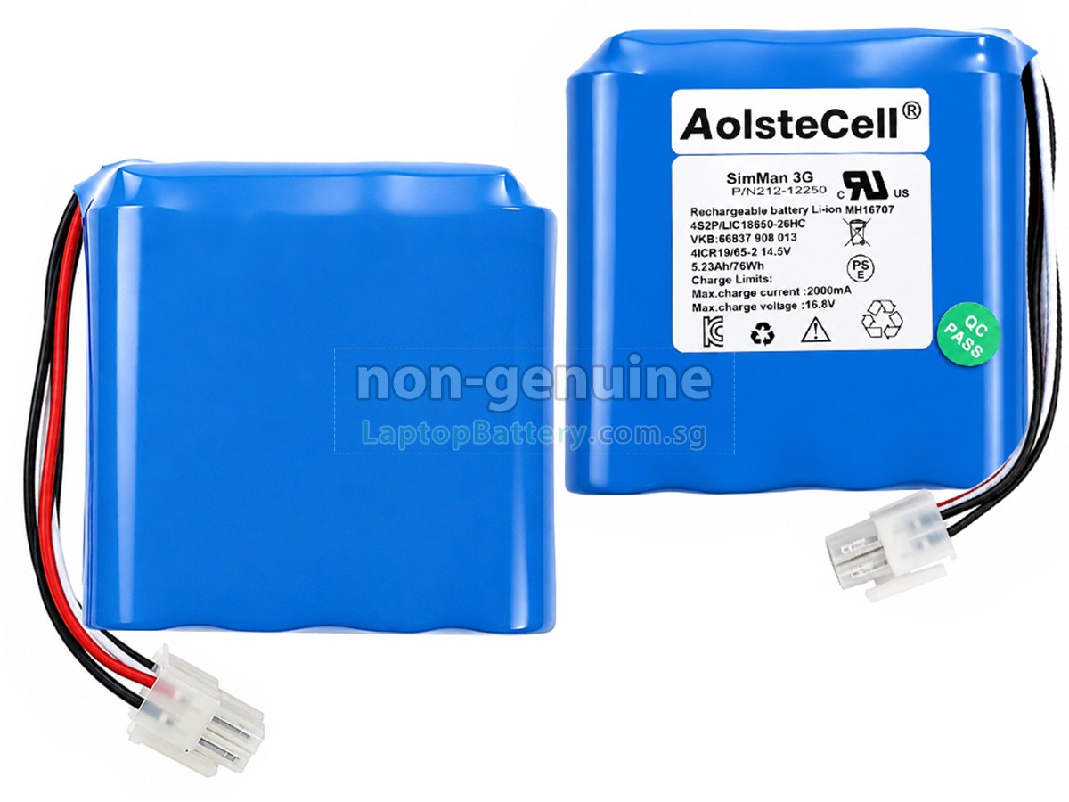 replacement Laerdal SIMMAN 3G MYSTIC PATIENT SIMULATOR battery