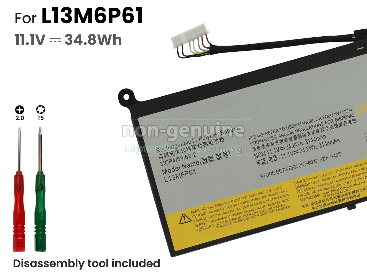 replacement Lenovo L13L6P61 battery