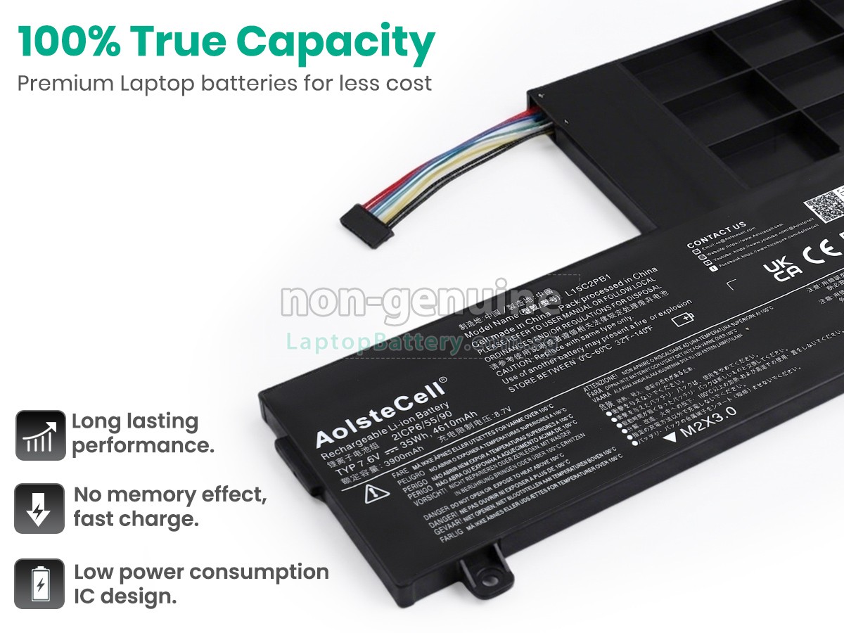 replacement Lenovo L15L2PB1 battery