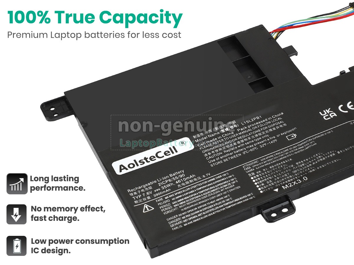 replacement Lenovo L15L2PB1 battery