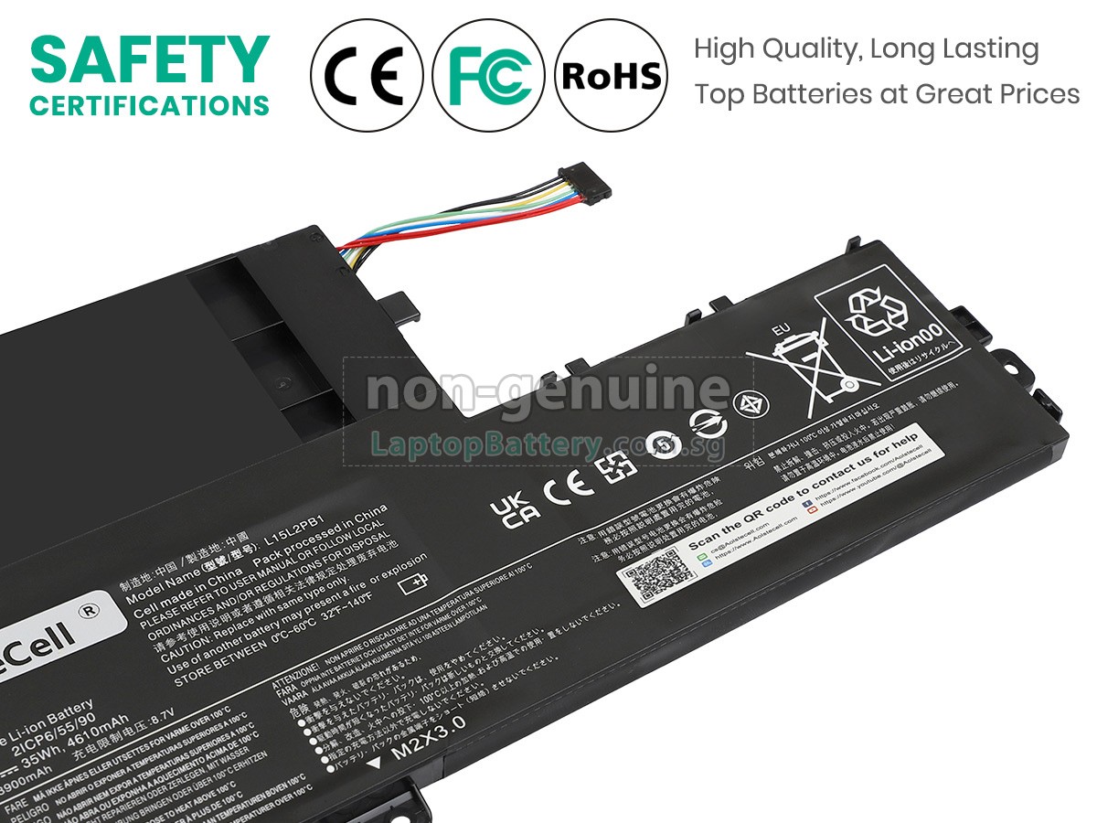 replacement Lenovo L15L2PB1 battery