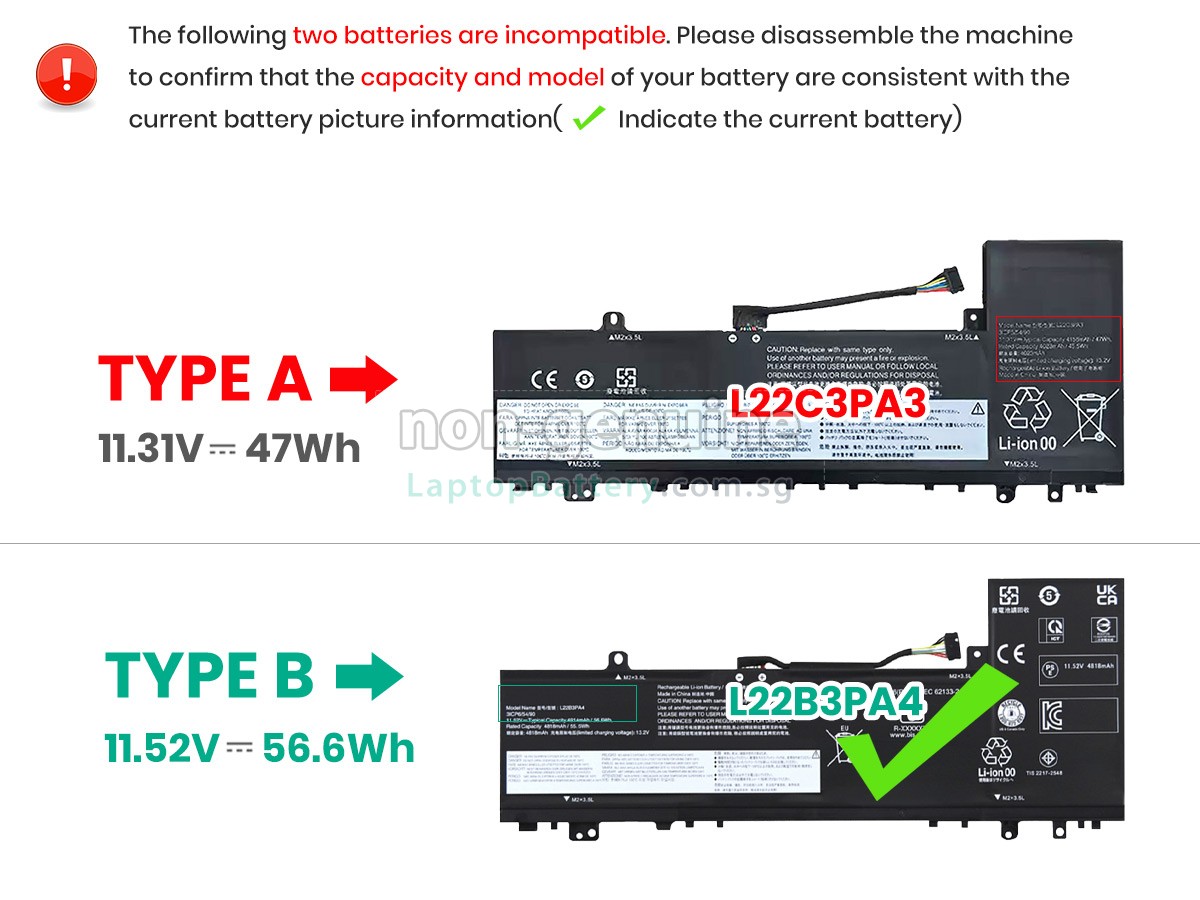 replacement Lenovo IdeaPad SLIM 5 14ABR8-82XE003FMX battery