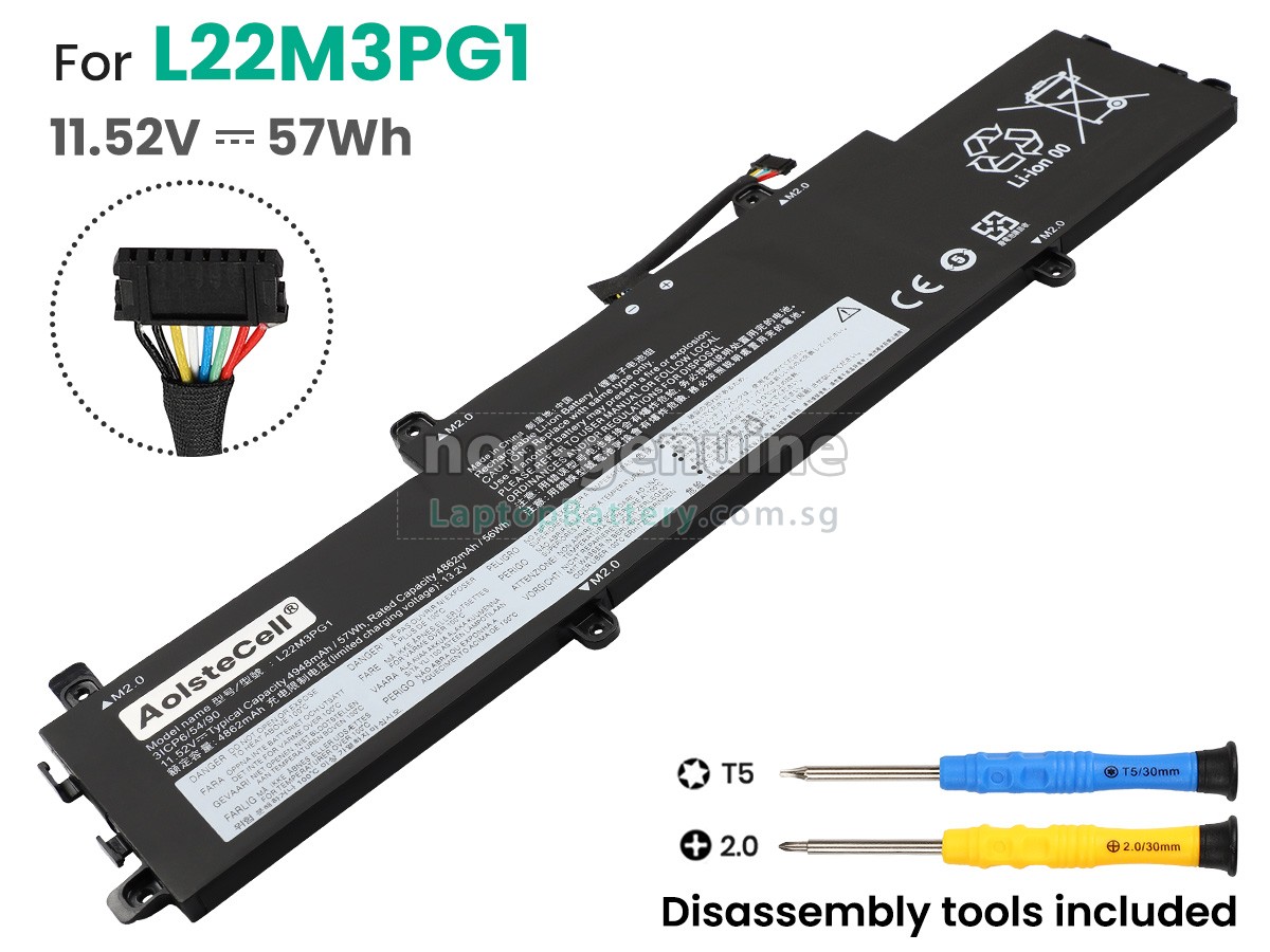 replacement Lenovo L22B3PG1 battery