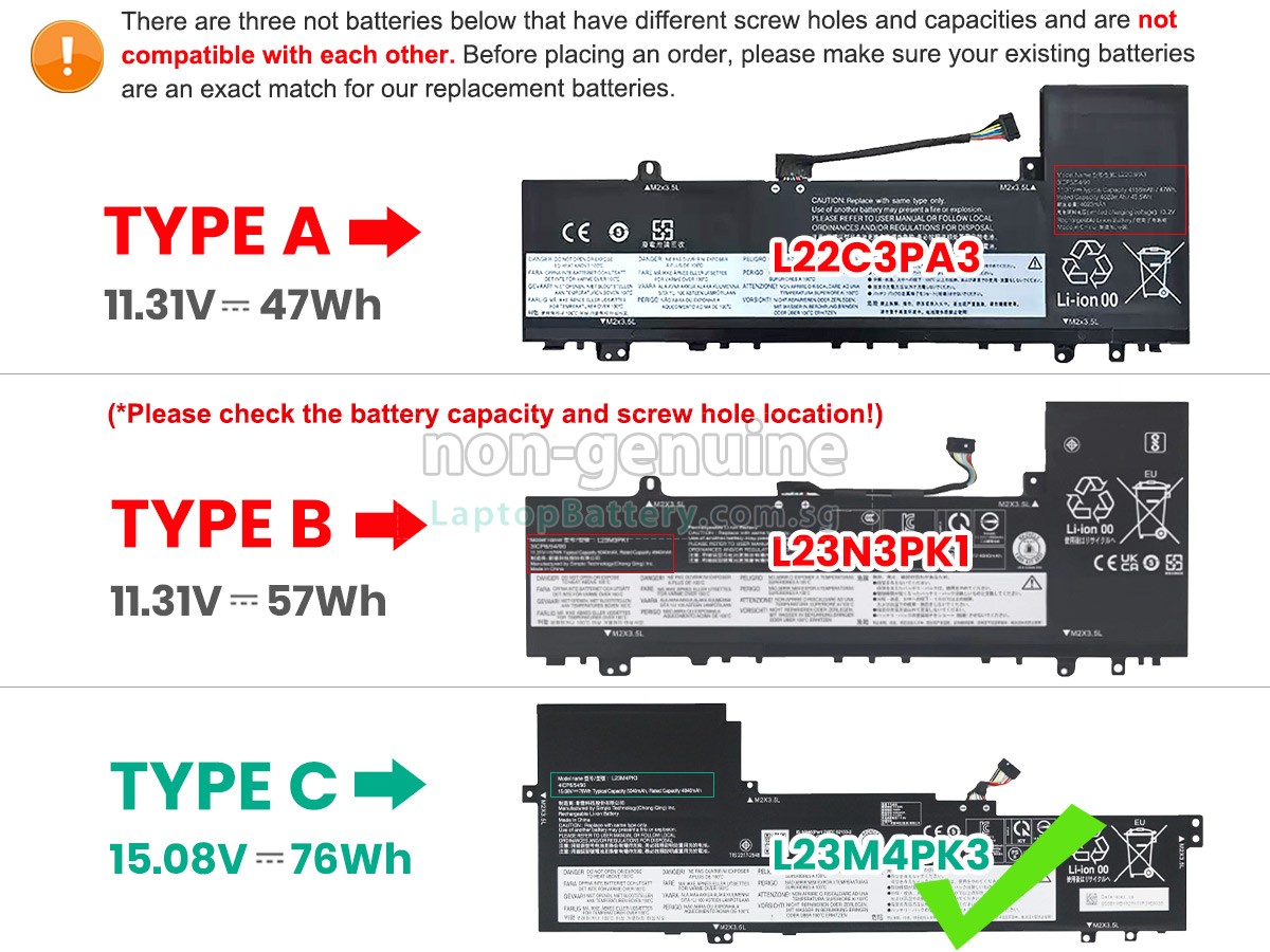 replacement Lenovo IdeaPad SLIM 5 16IMH9-83DC00AJFR battery
