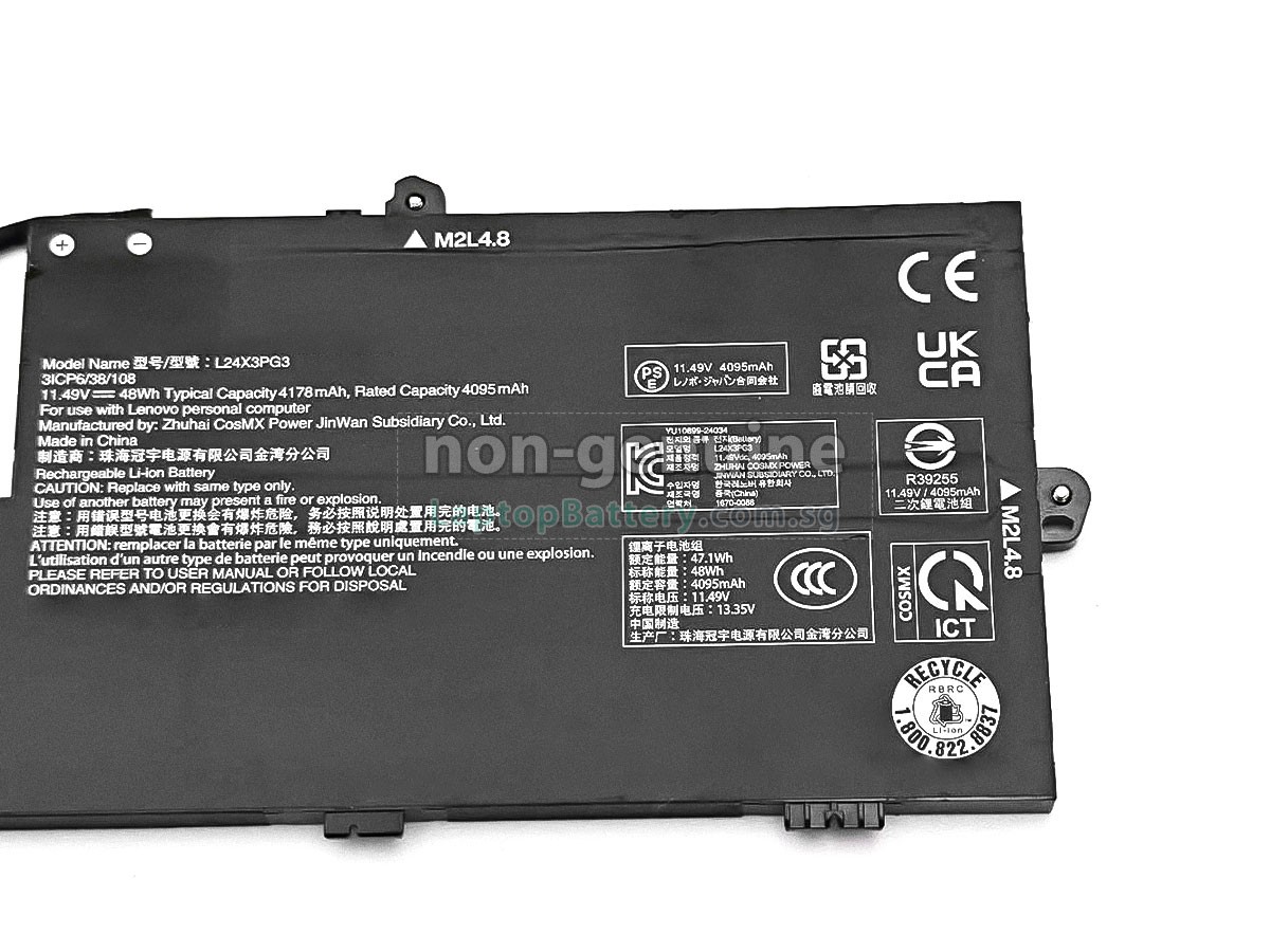 replacement Lenovo L24X3PG3 battery