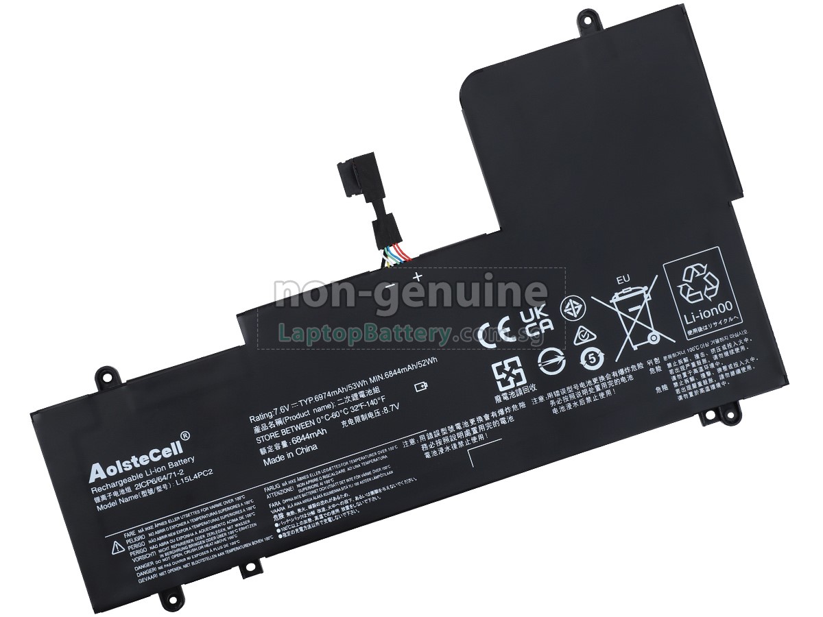 Battery for Lenovo YOGA 710-15IKB-80V50000US,replacement Lenovo YOGA 710- 15IKB-80V50000US laptop battery from Singapore(53Wh,4 cells)