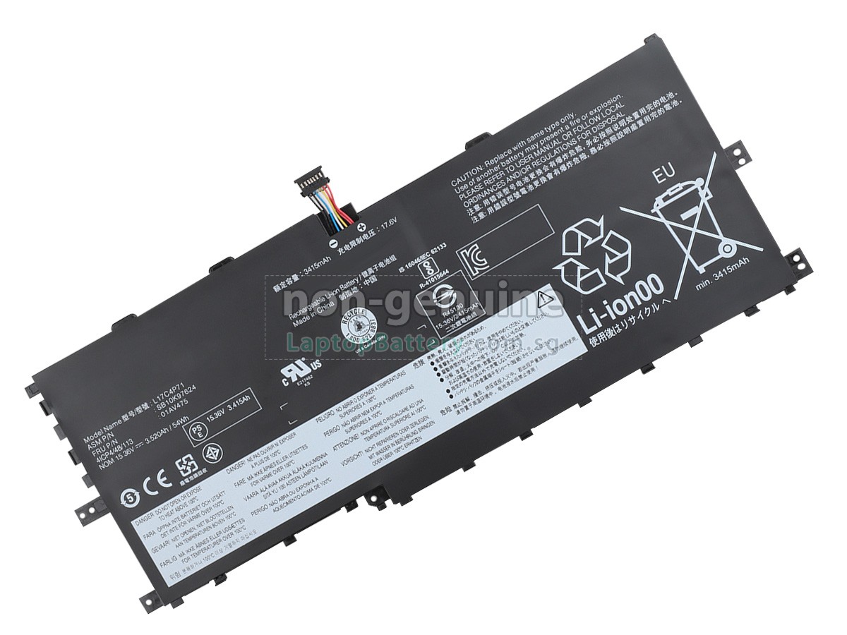 Battery for Lenovo ThinkPad X1 YOGA GEN 3,replacement Lenovo ThinkPad X1  YOGA GEN 3 laptop battery from Singapore(54Wh,4 cells)