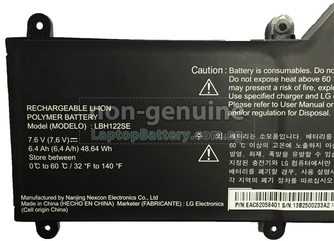 Battery for LG LBH122SE laptop