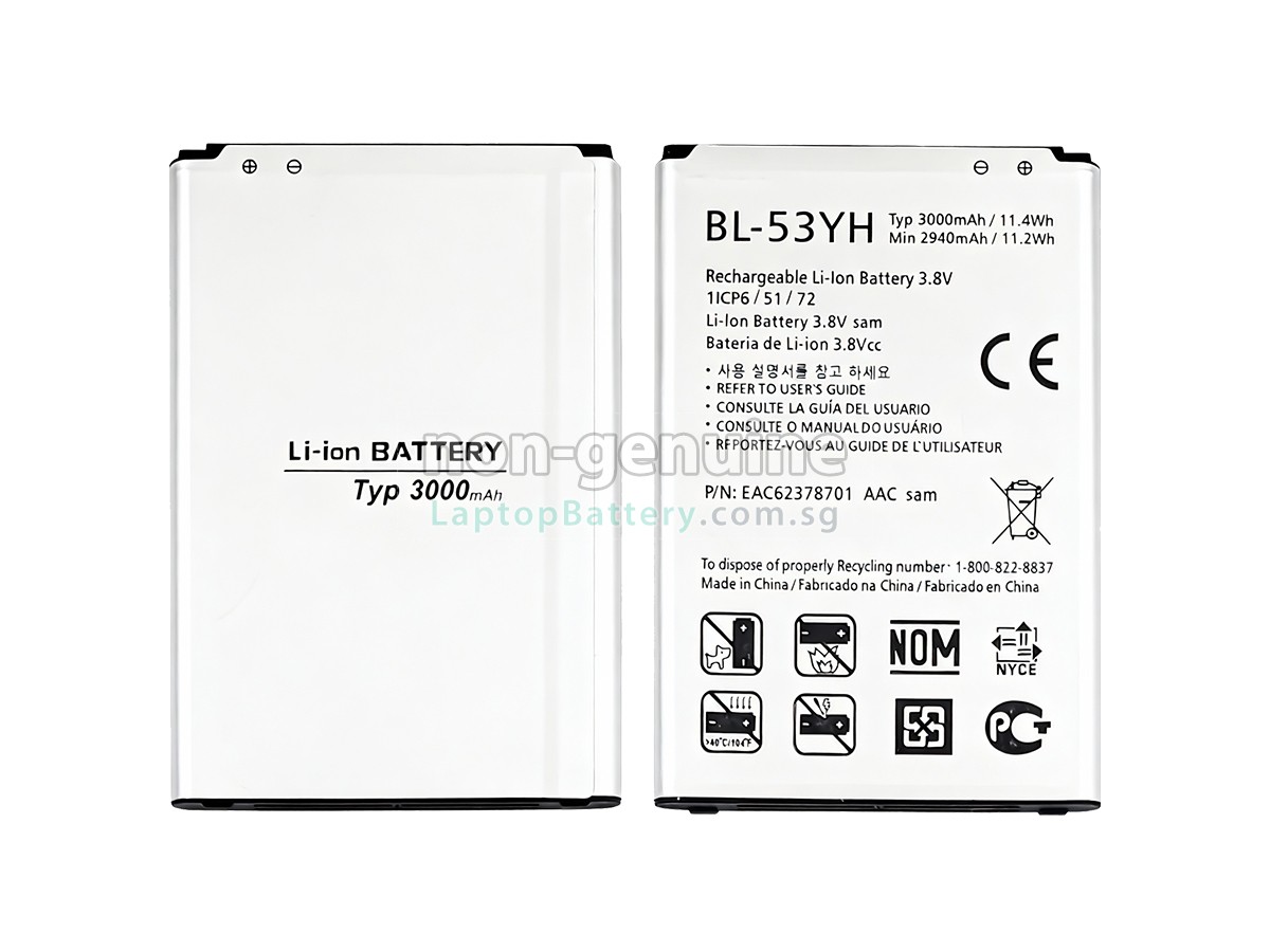replacement LG D855 battery