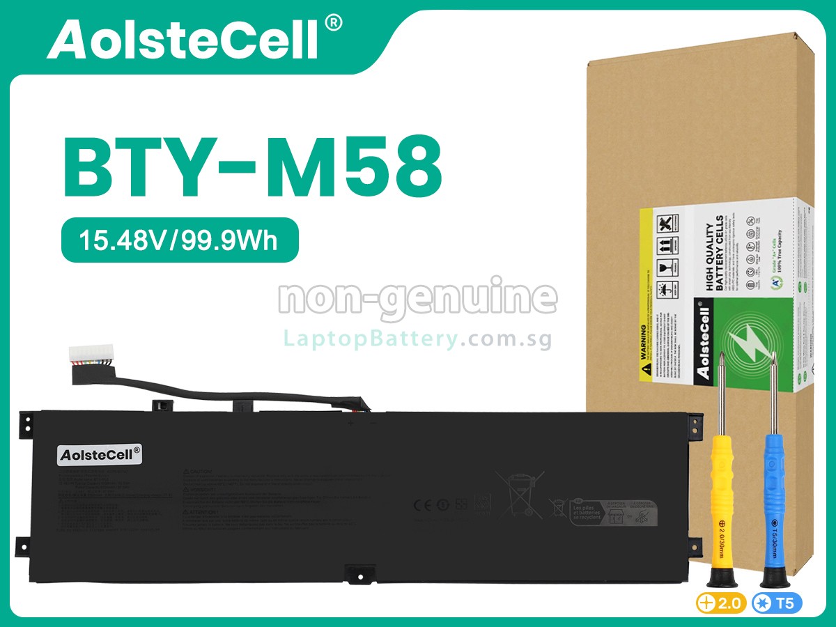 replacement MSI BTY-M58 battery