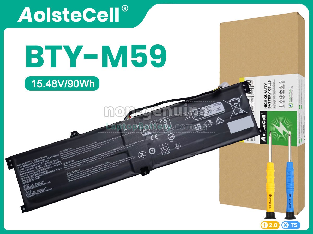 replacement MSI CROSSHAIR 17 HX D14VFKG-077XES battery