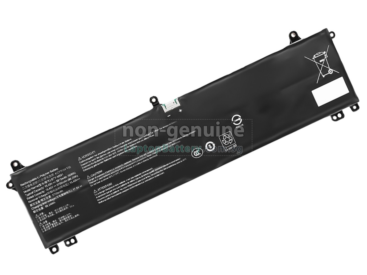 replacement MSI BTY-M591 battery