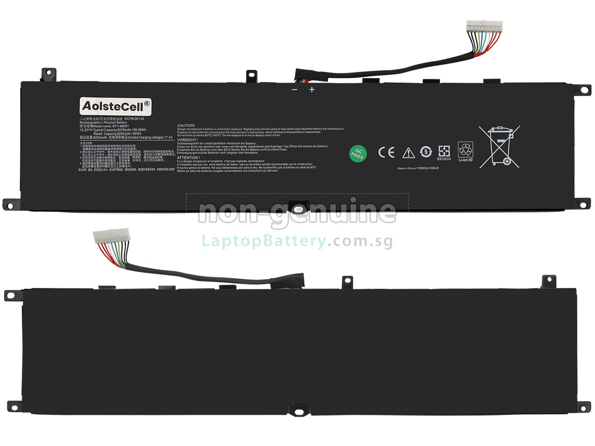 replacement MSI STEALTH GS77 12UHS-050AU battery