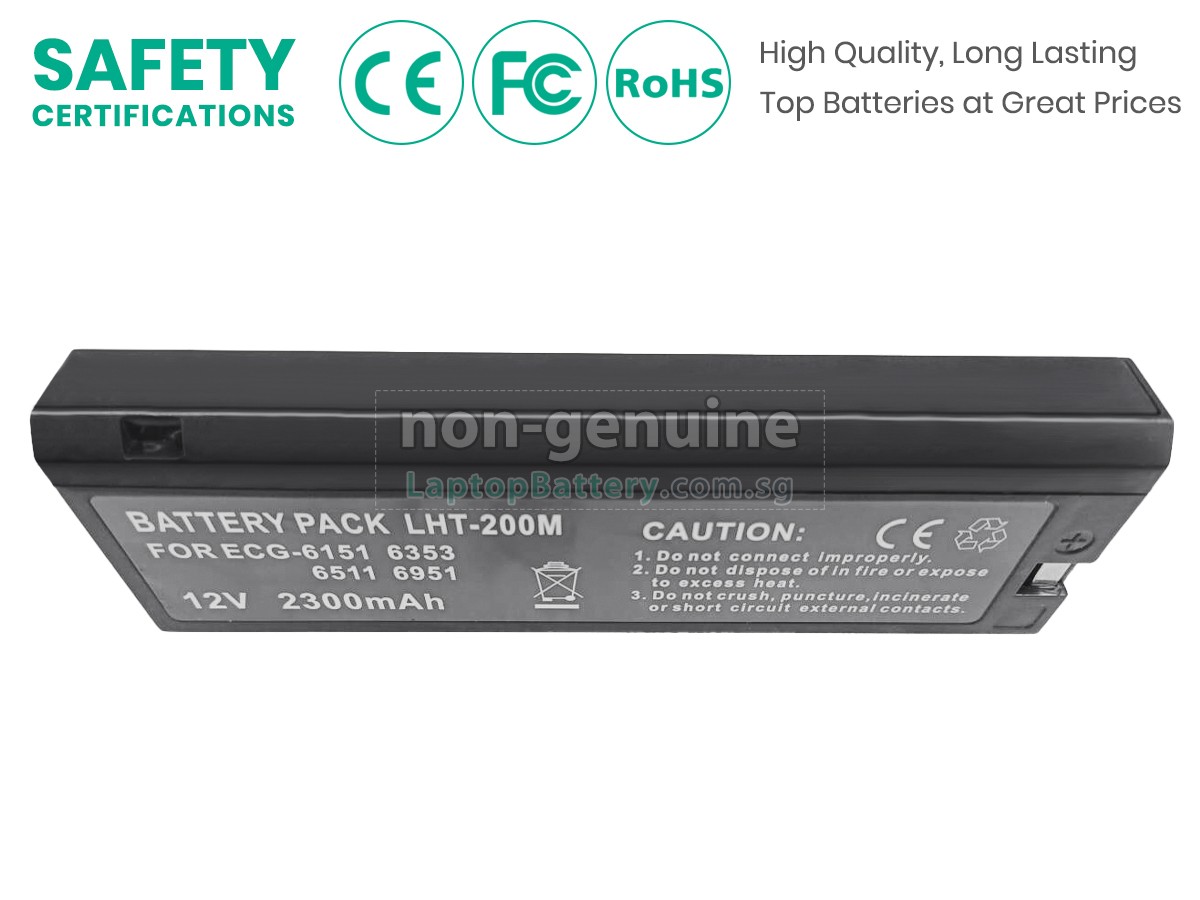 replacement Nihon Kohden ECG-6511 battery