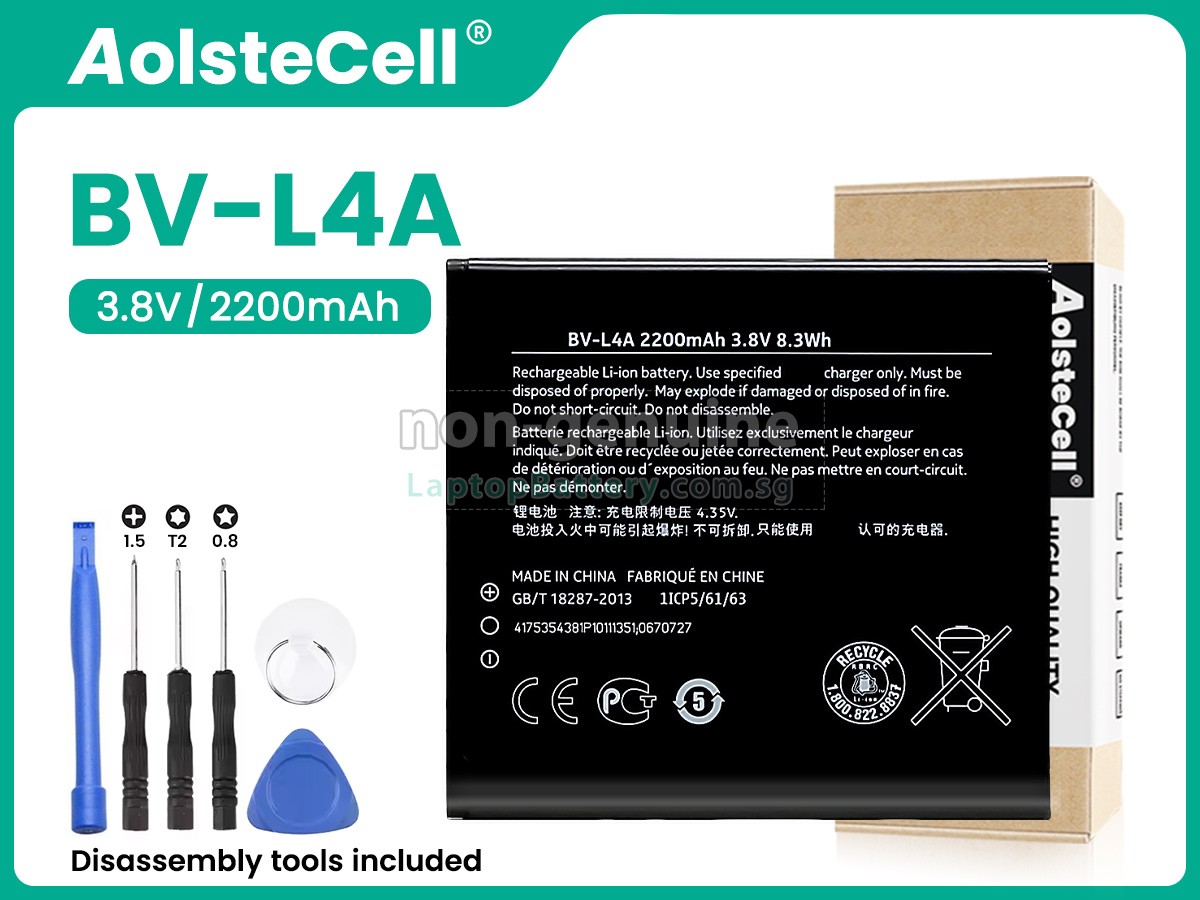 replacement Nokia BV-L4A battery