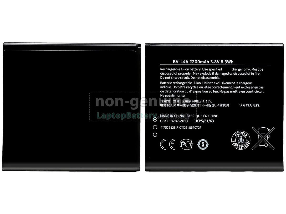replacement Nokia BV-L4A battery