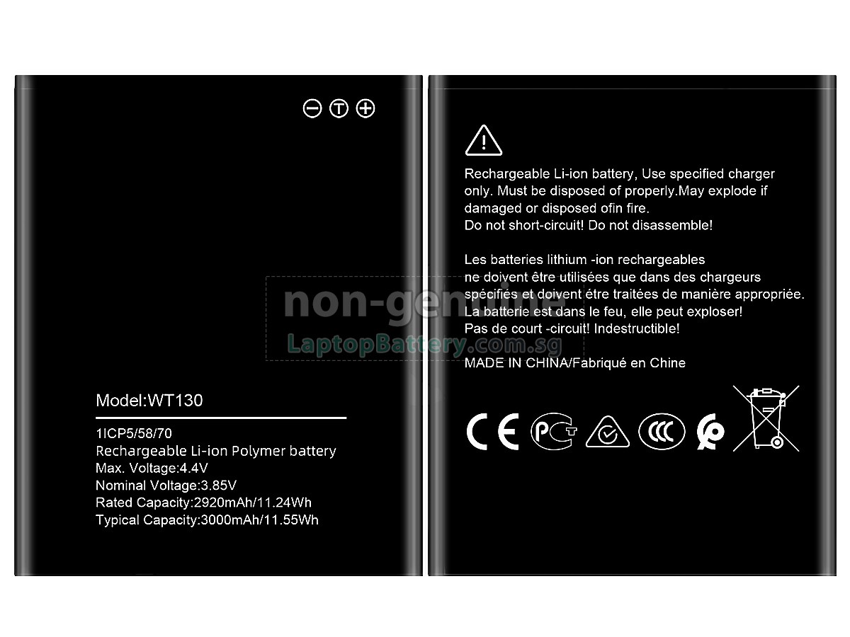 replacement Nokia WT130 battery