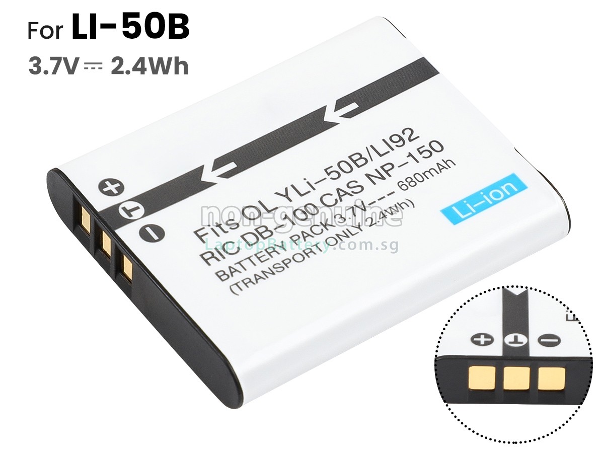 replacement PENTAX D-LI92 battery