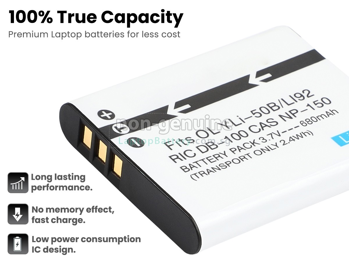 replacement PENTAX D-LI92 battery