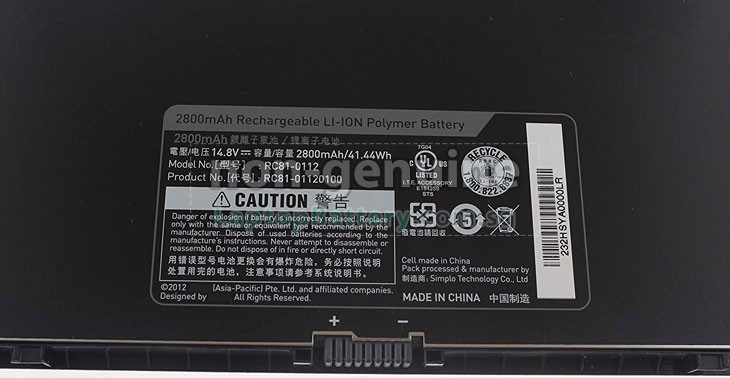 Battery for Razer RC81-01120100 laptop