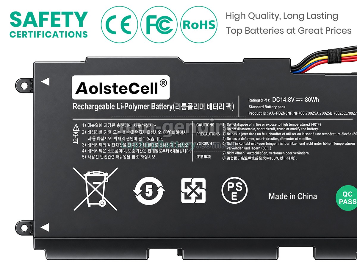 replacement Samsung NP700Z7C battery