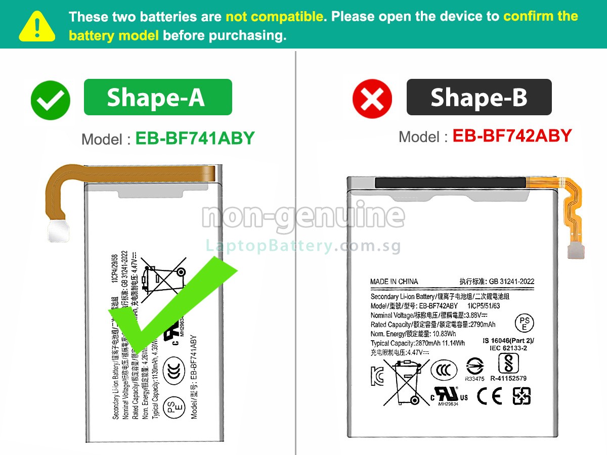 replacement Samsung Z FLIP 6 battery