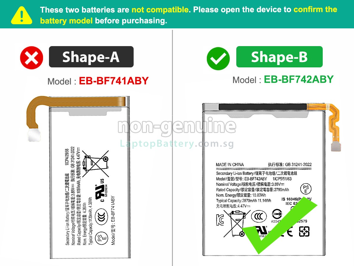 replacement Samsung Z FLIP 6 battery