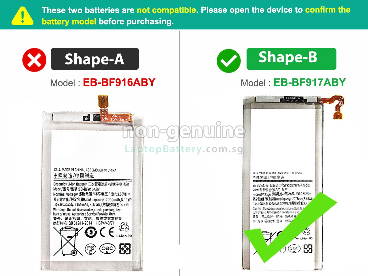 replacement Samsung Z FOLD2 5G battery