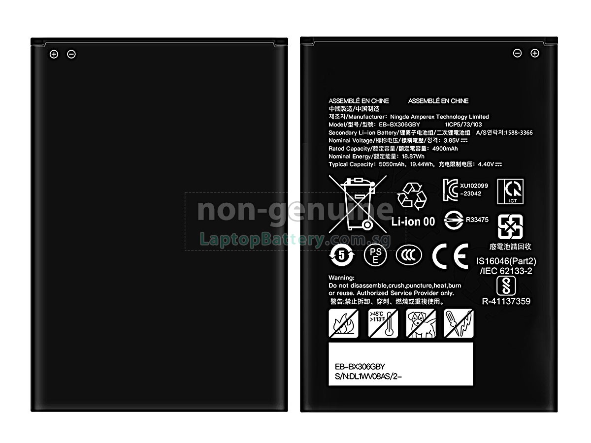 replacement Samsung EB-BX306GBY battery