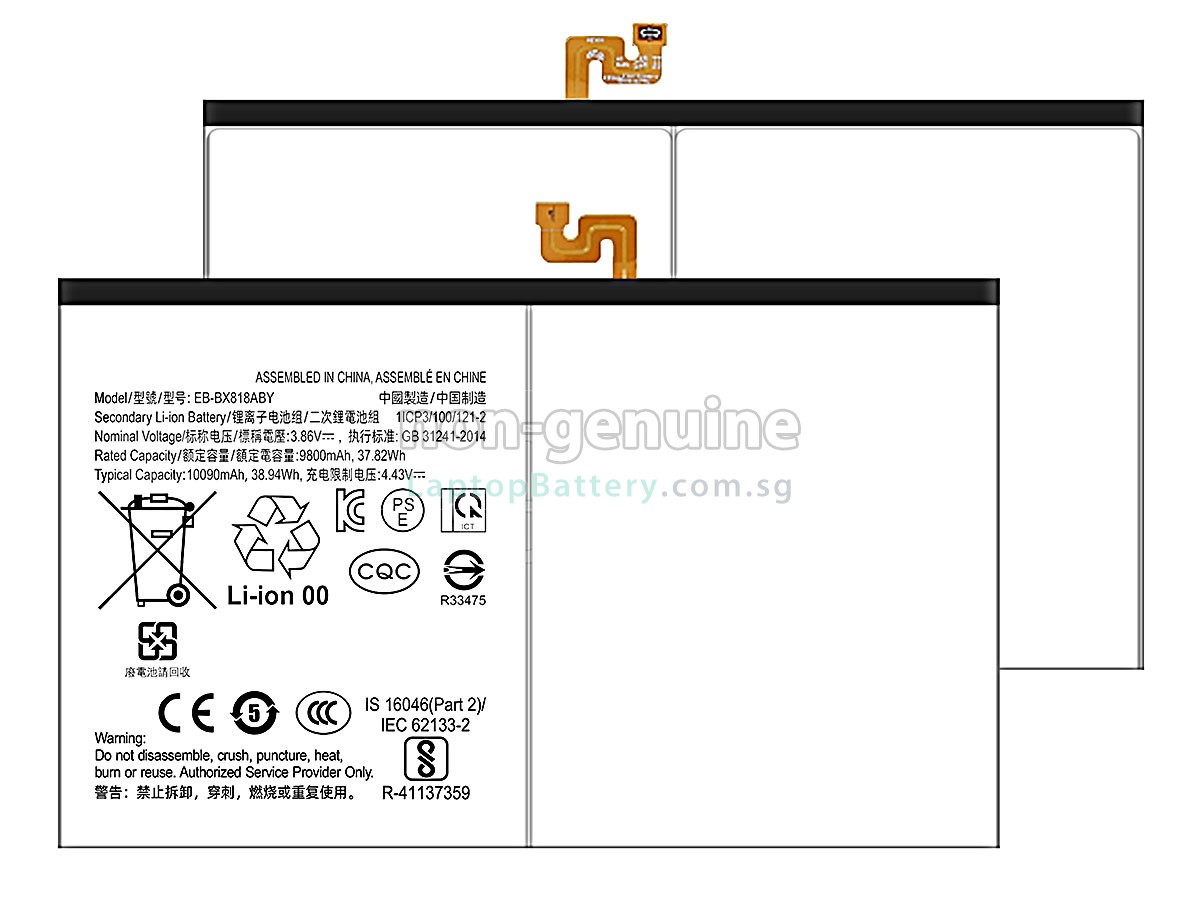 replacement Samsung Galaxy TAB S9 FE+ SM-X610 battery