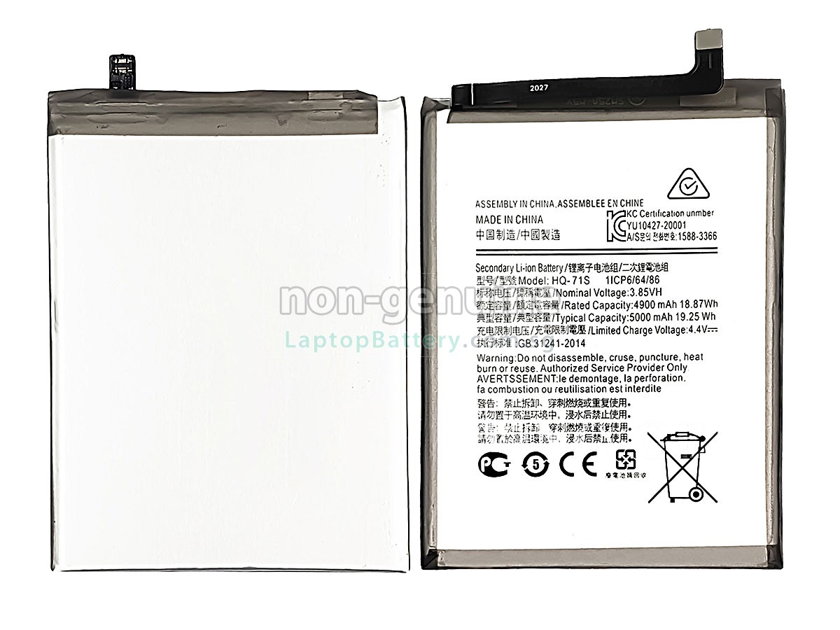 replacement Samsung HQ-71S battery