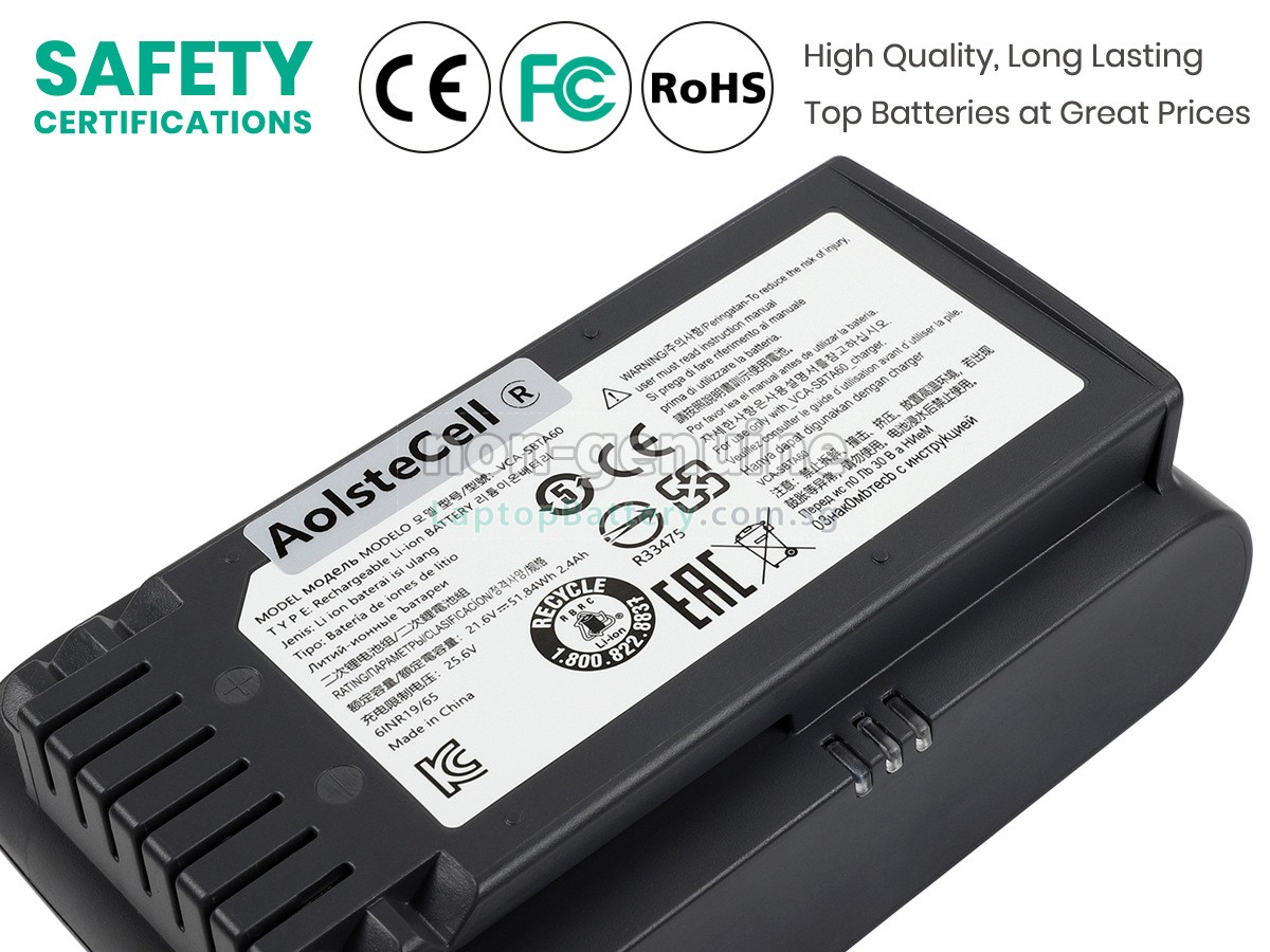 replacement Samsung VS20T7511T5/AA battery