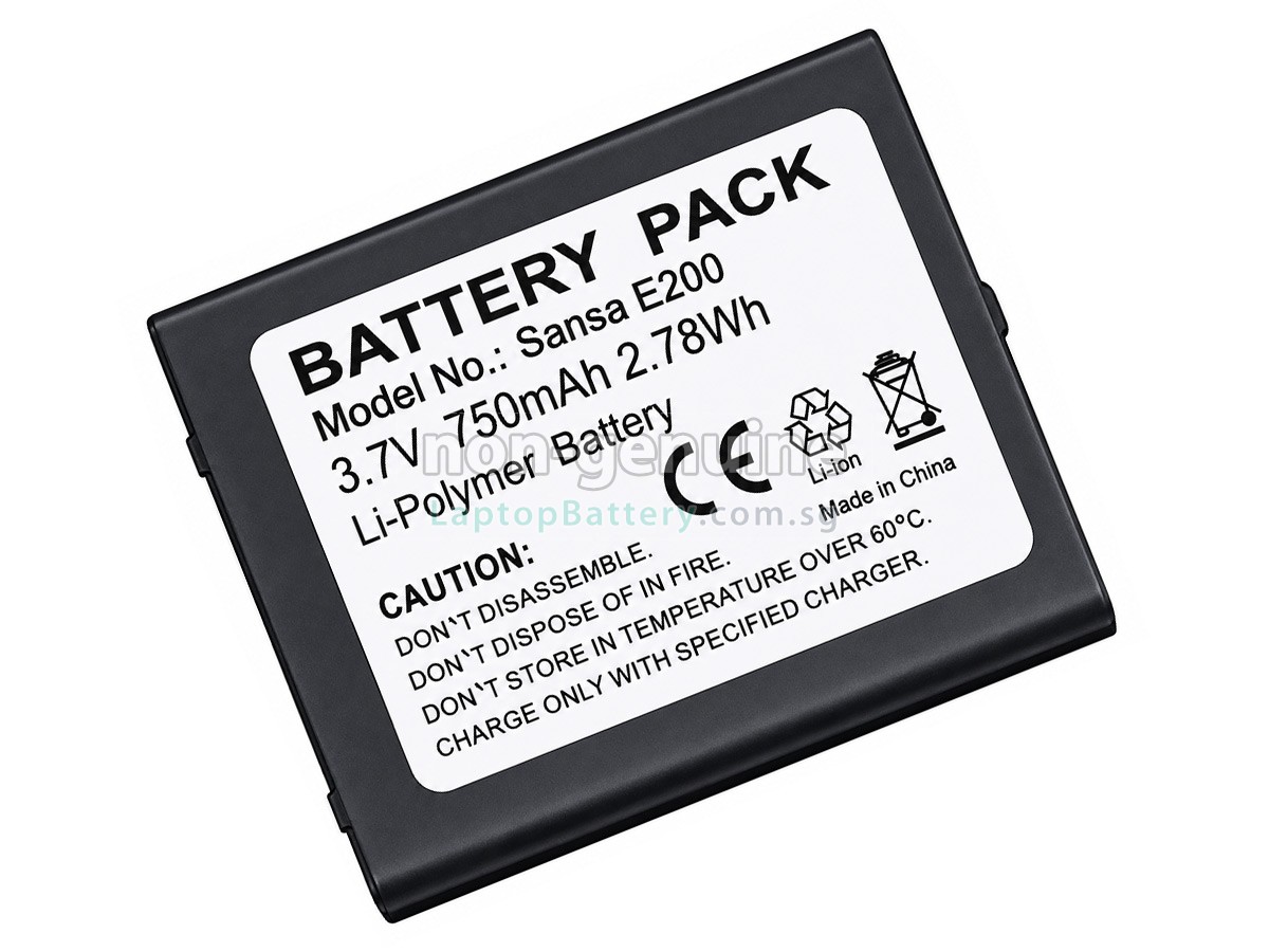 replacement SanDisk SANSA E280 battery
