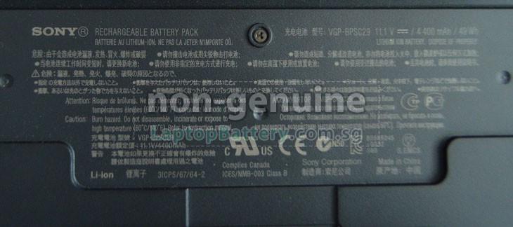 Battery for Sony VAIO S Series 15.5_ laptop
