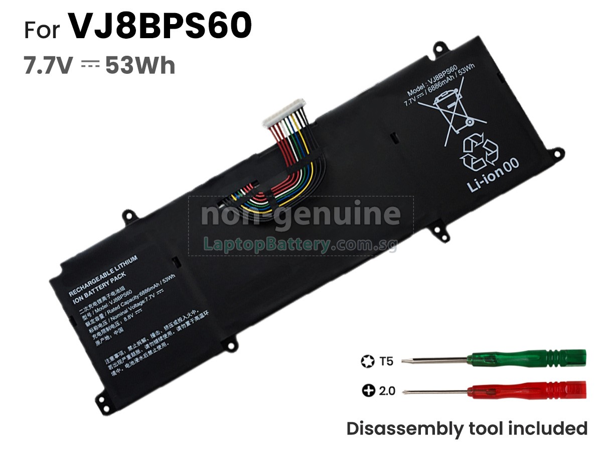 replacement Sony VJ8BPS60 battery