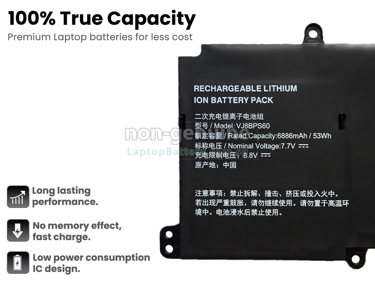 replacement Sony VJ8BPS60 battery