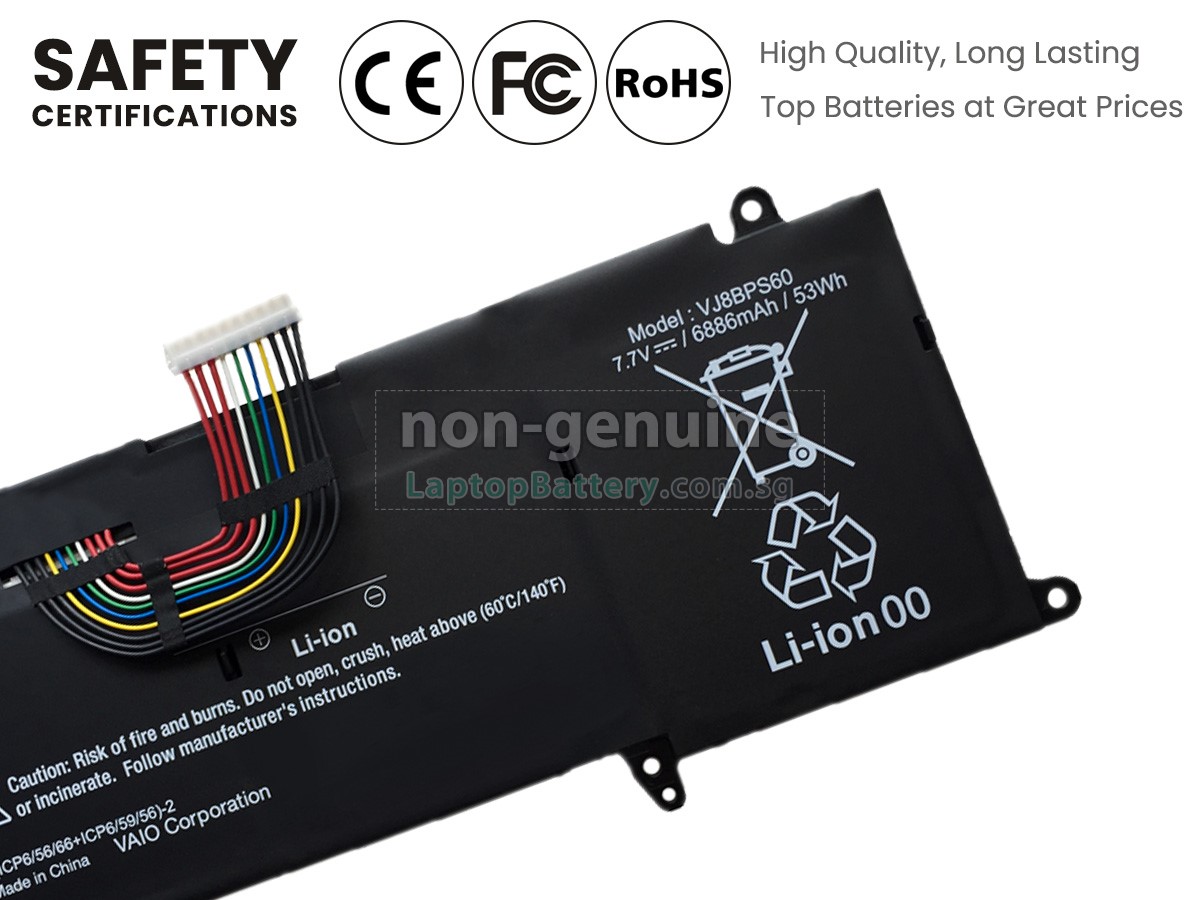 replacement Sony VJ8BPS60 battery