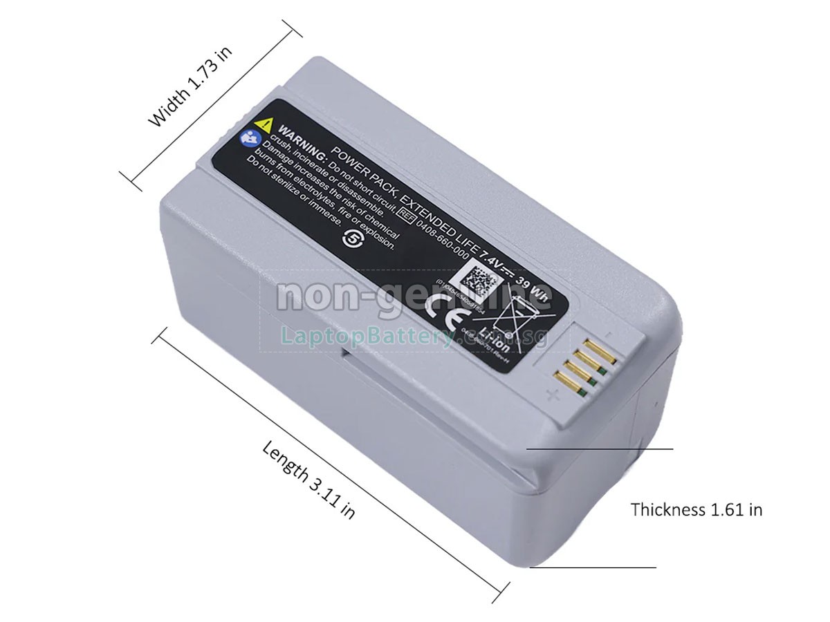 replacement Stryker 0408-655-00 battery
