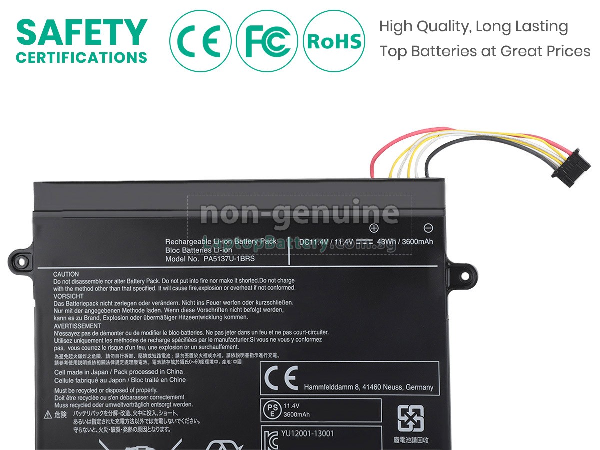 replacement Toshiba Portege Z10T-A battery