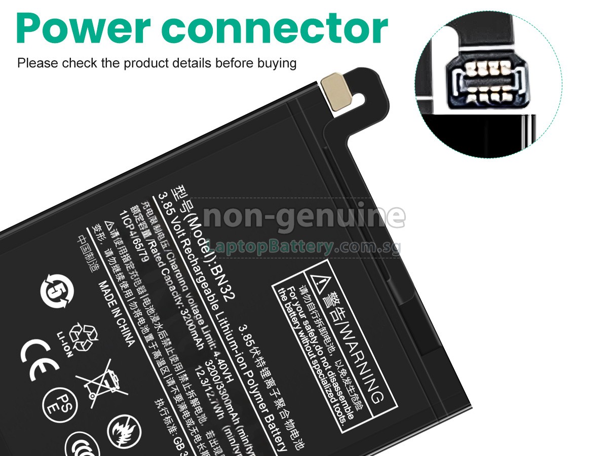 replacement XiaoMi BN32 battery