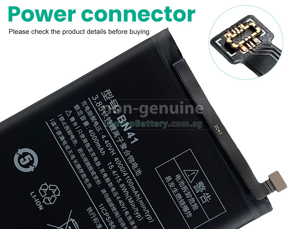 replacement XiaoMi BN41 battery