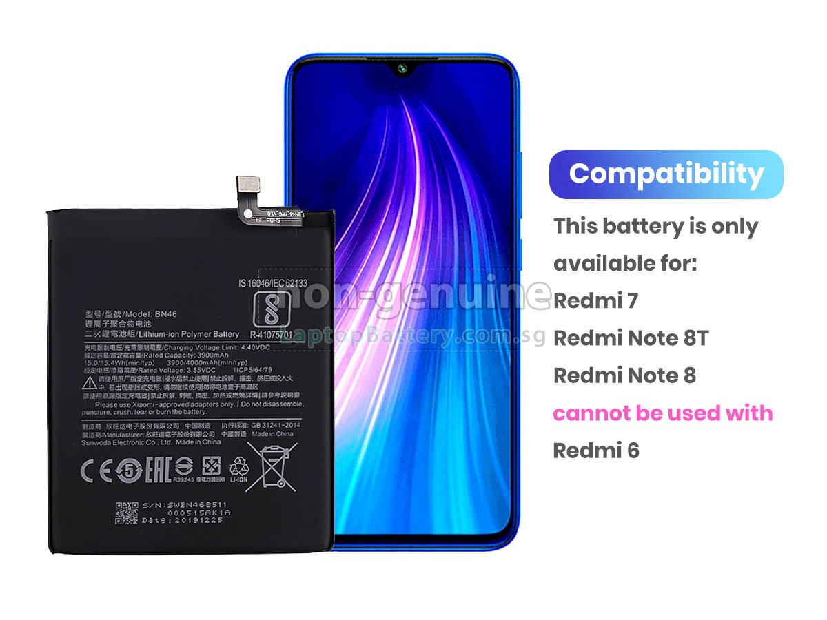 replacement XiaoMi REDMI 7 battery