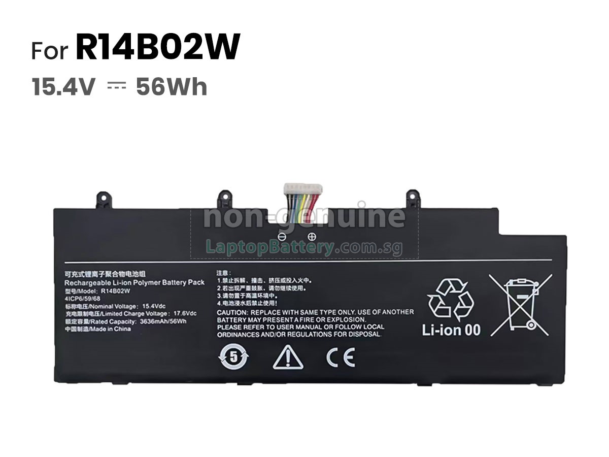 replacement XiaoMi REDMIBOOK PRO 14 XMA2006 battery