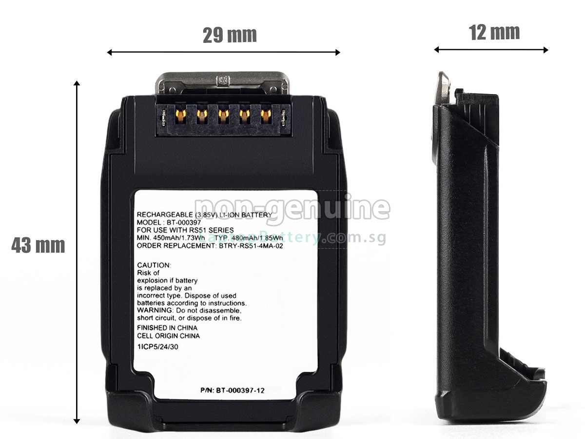 replacement Zebra BT-000397-12 battery