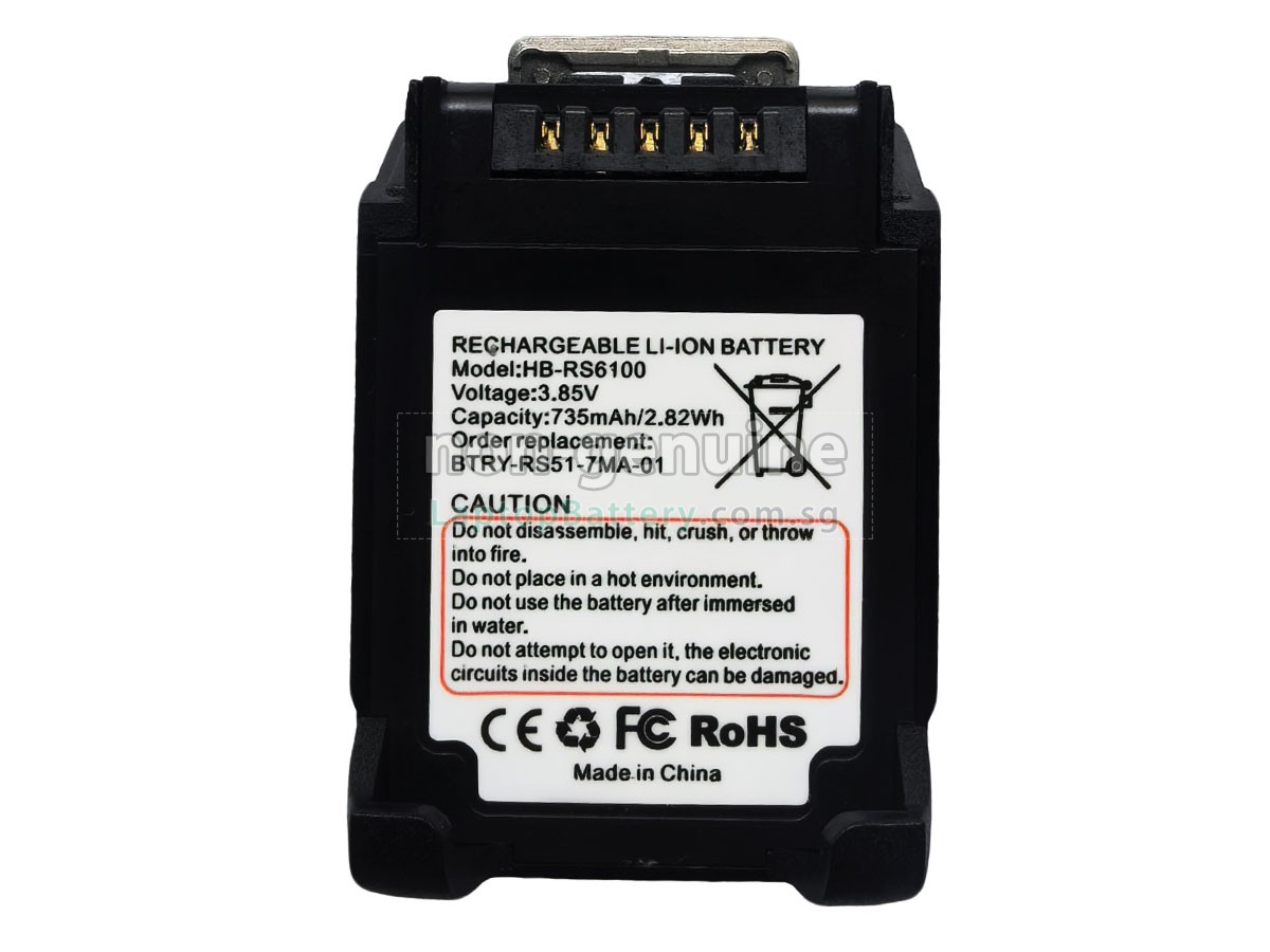 replacement Zebra RS5100 2D battery