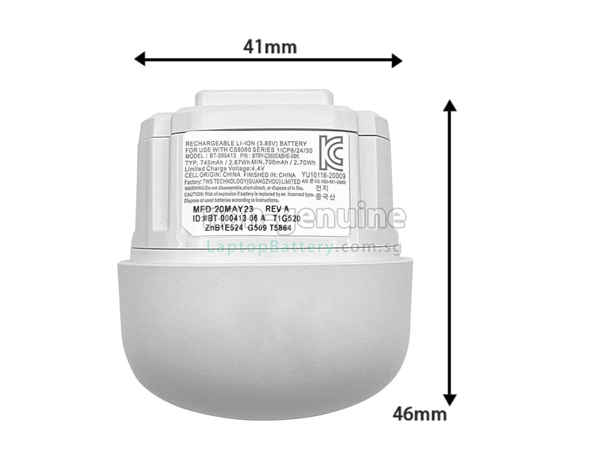 replacement Zebra CS6080-SR40004VZWW battery