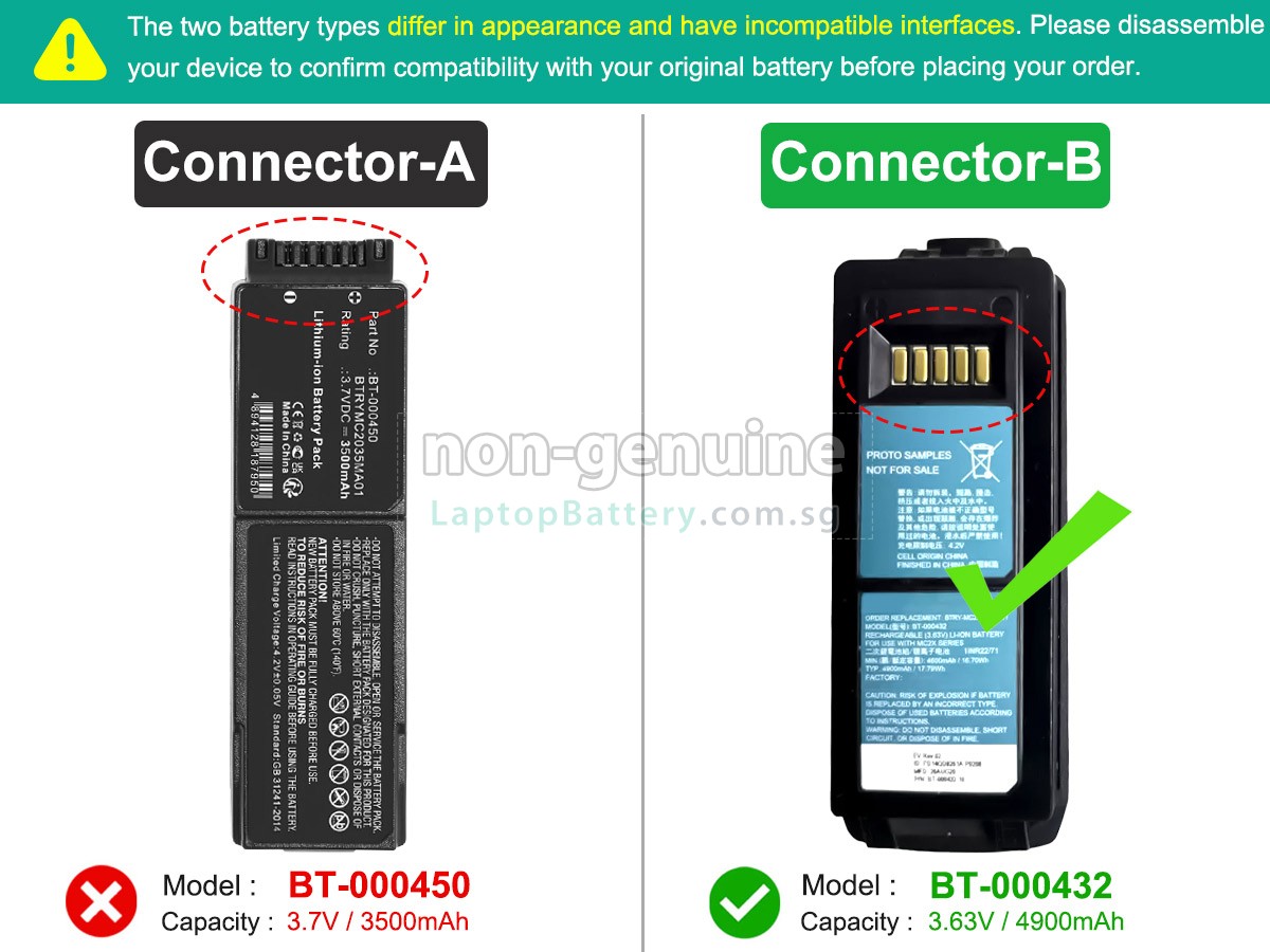 replacement Zebra MC2700 battery