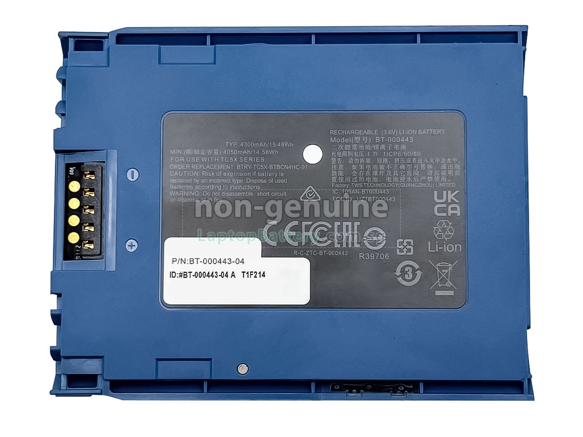replacement Zebra BT-000443-04 A T1F214 battery